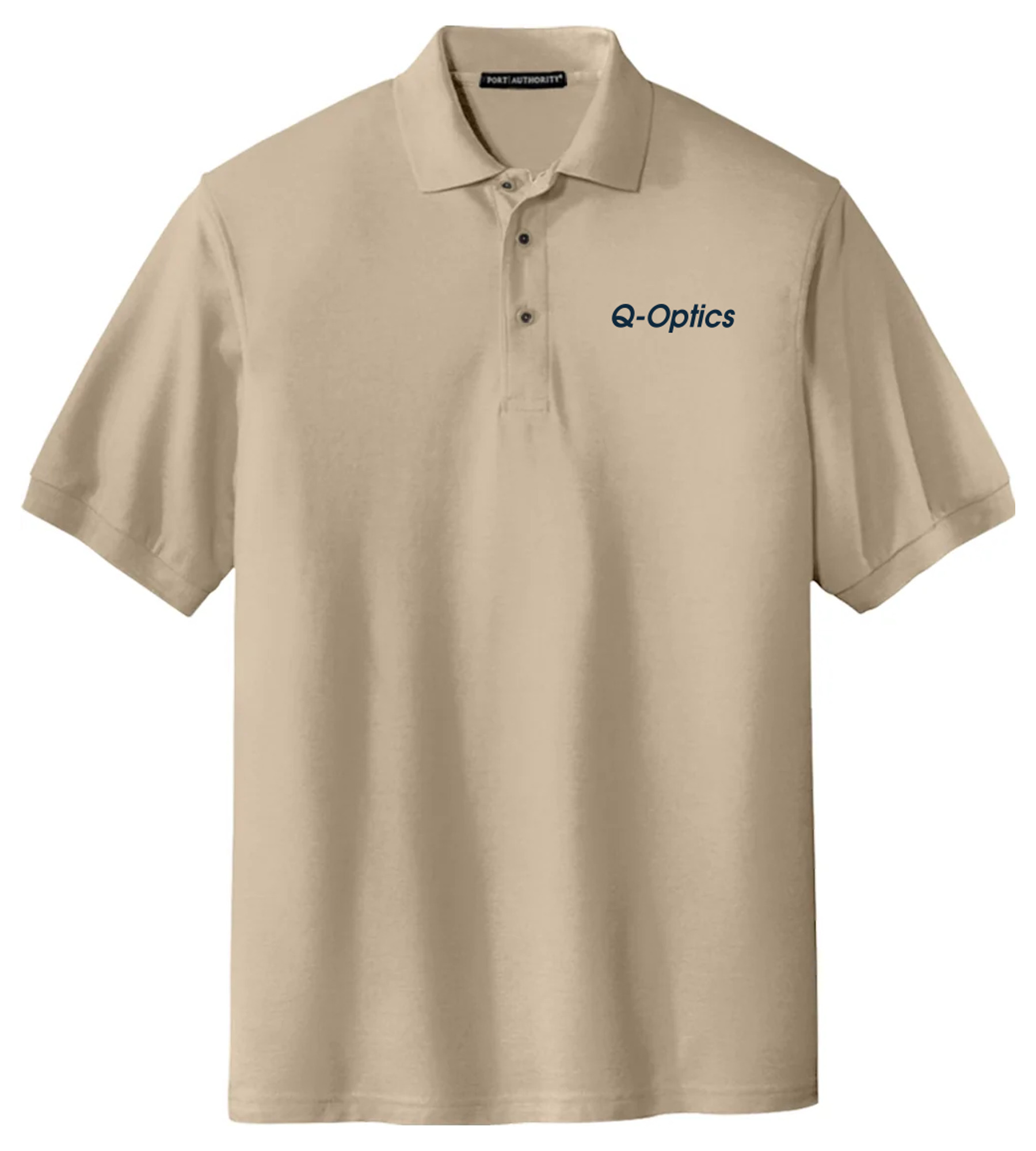 Port Authority Silk Touch Polo Stone with Q-Optics